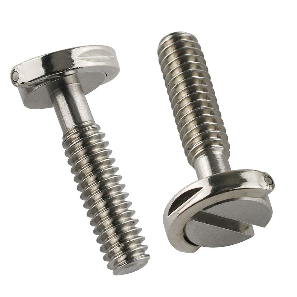 E-outstanding D Ring Hinged Screw 2PCS 1/4-20 Thread D-Ring 26mm, Silver
