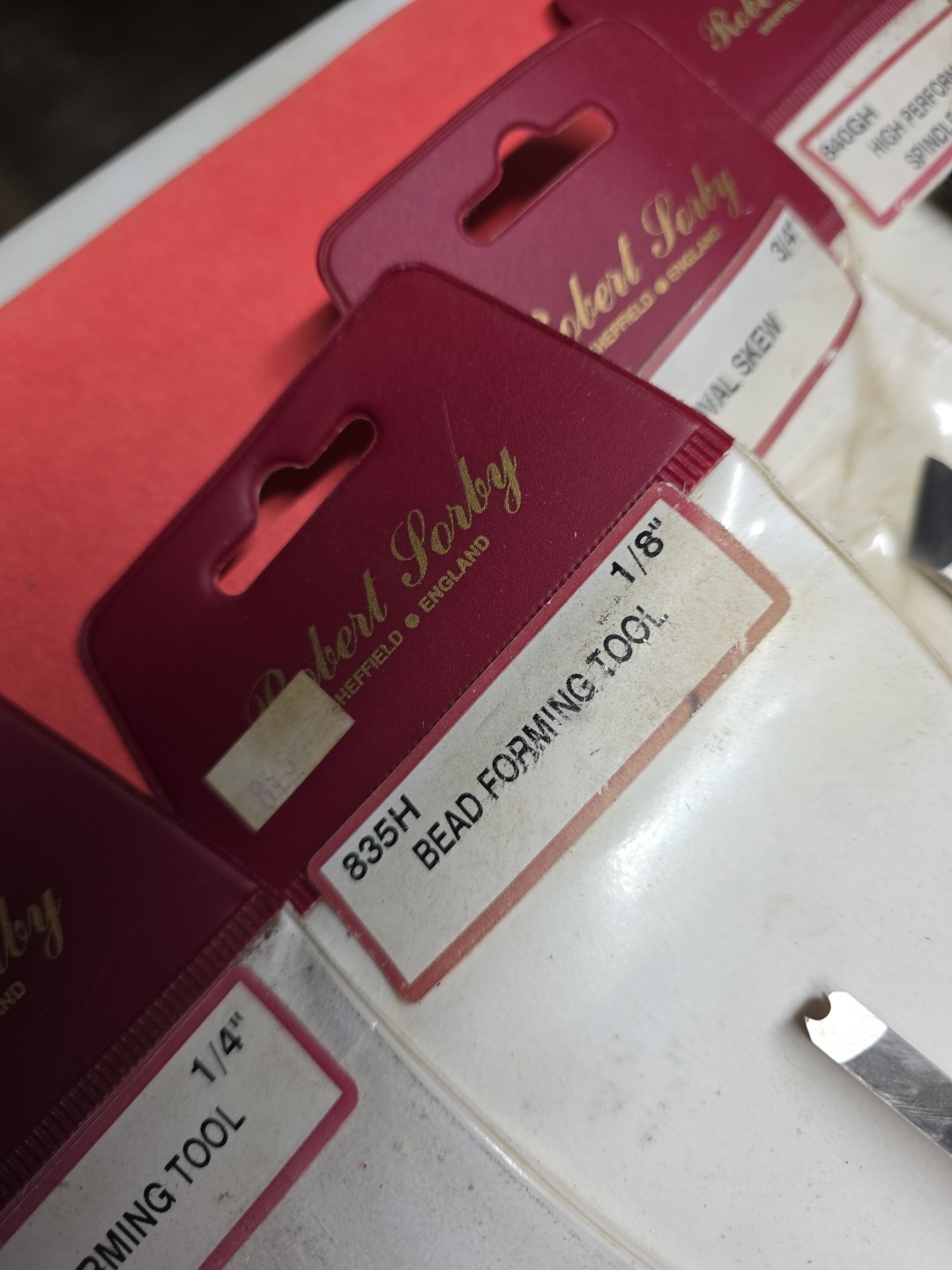 4 Robert Sorby Lathe Chisels Bead Forming Spindle Gouge Skew Oval