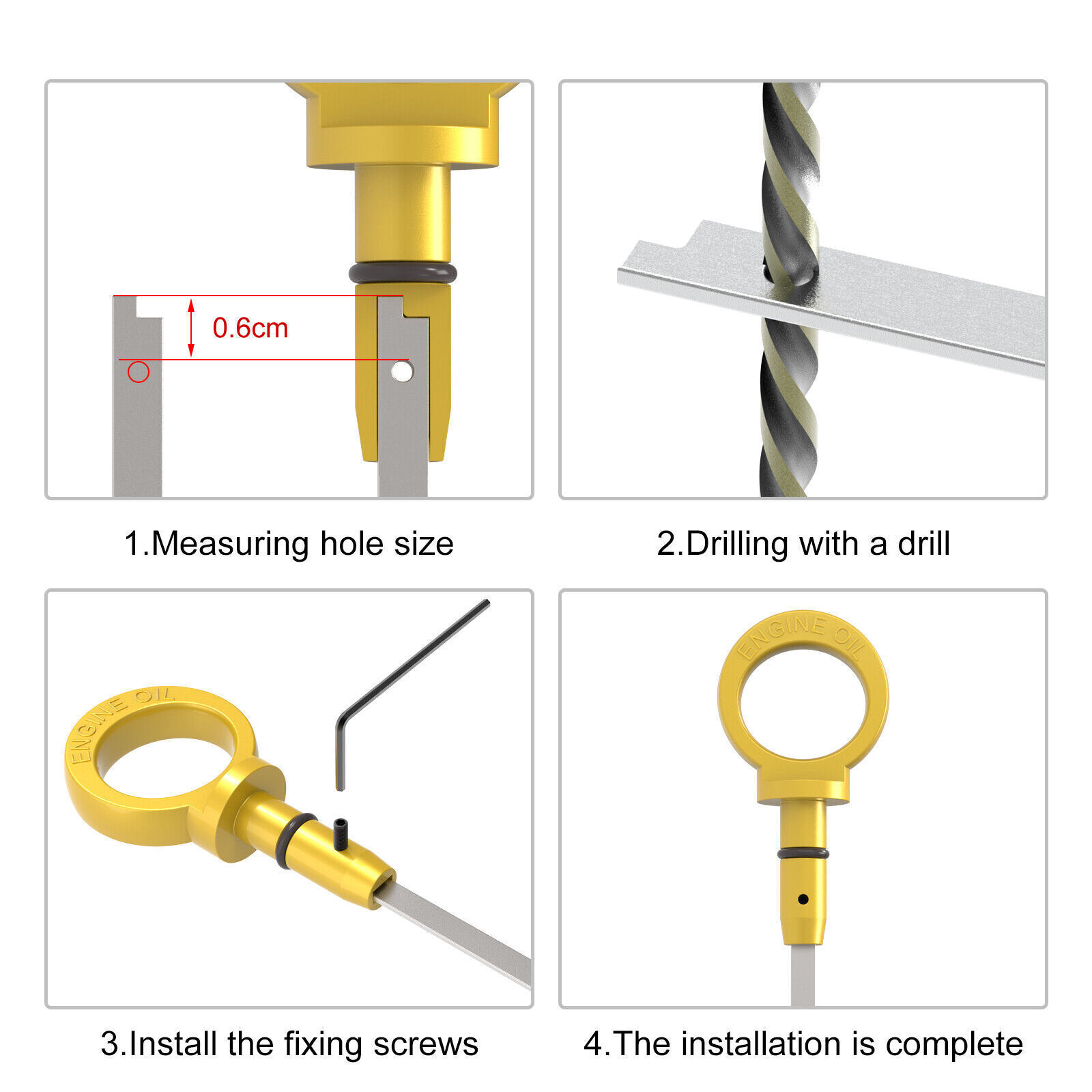 Oil Dipstick Repair Handle For Chrysler Jeep Dodge Ram 2.7 3.6 4.0 4.7 5.7 6.4L