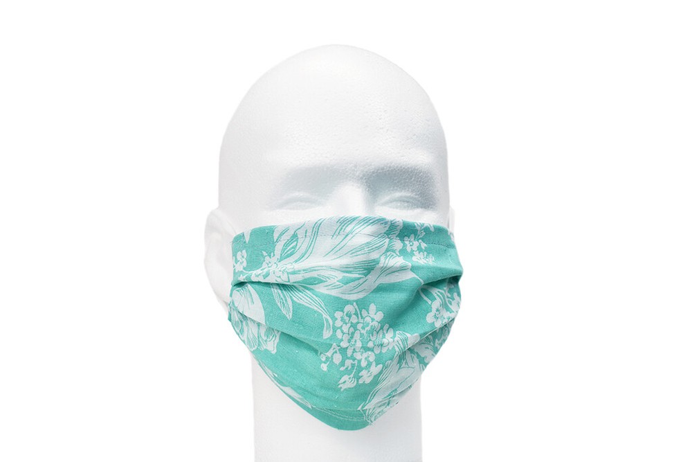 Light Blue Flower Face Mask