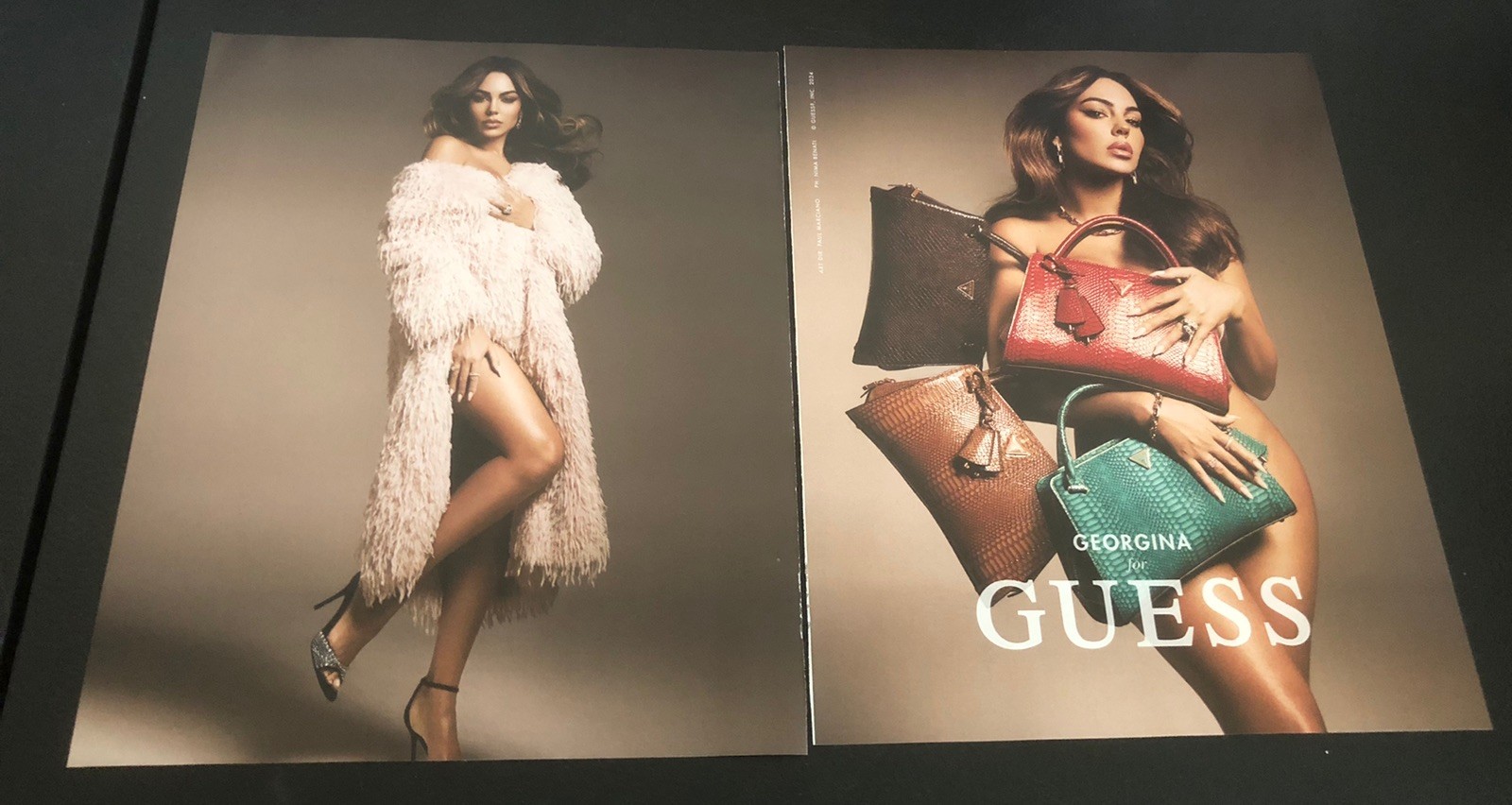 Georgina Rodriguez for Guess Handbags - 2 Pg Magazine Ad