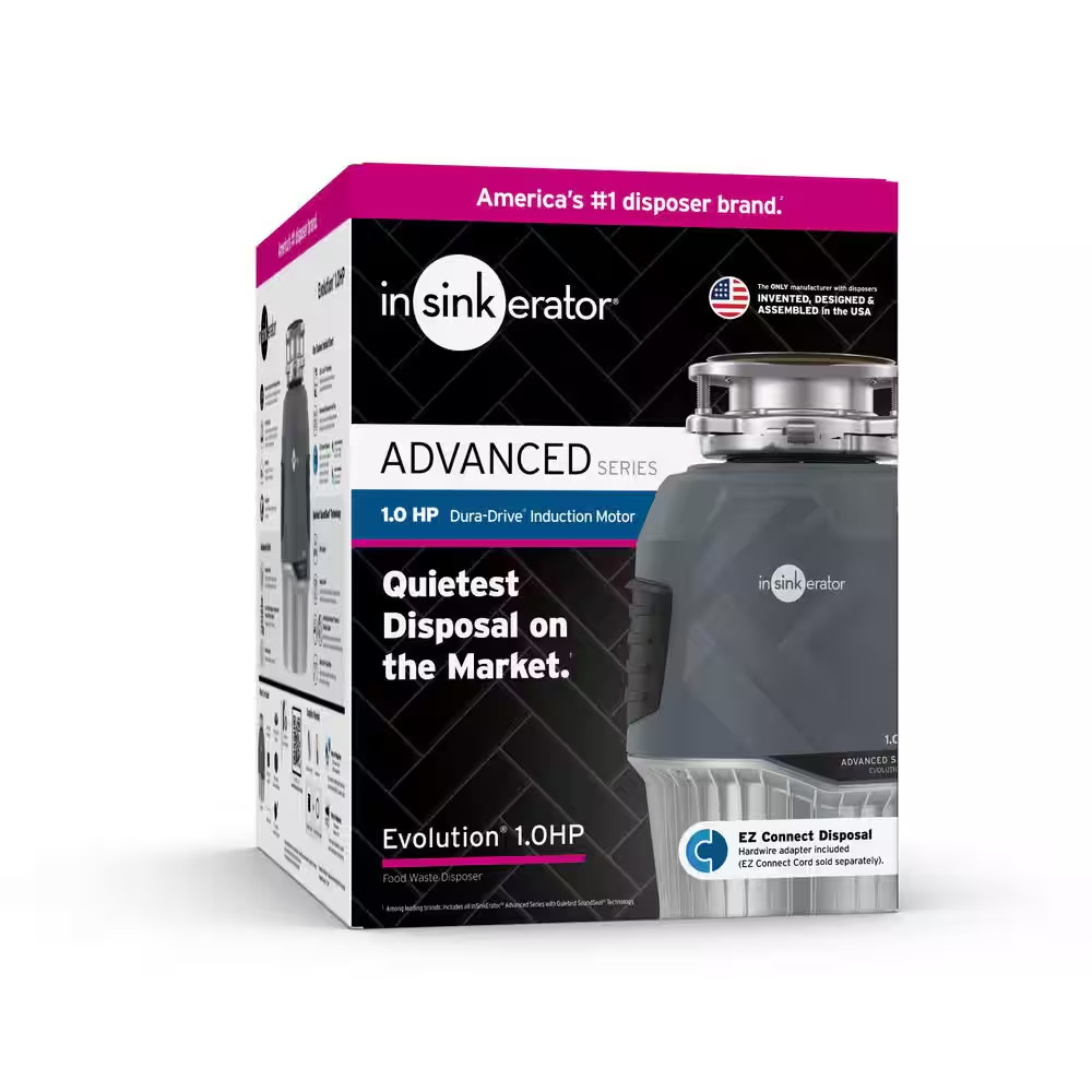 Evolution 1HP, 1 HP Garbage Disposal, Advanced Series EZ Connect Continuous Feed