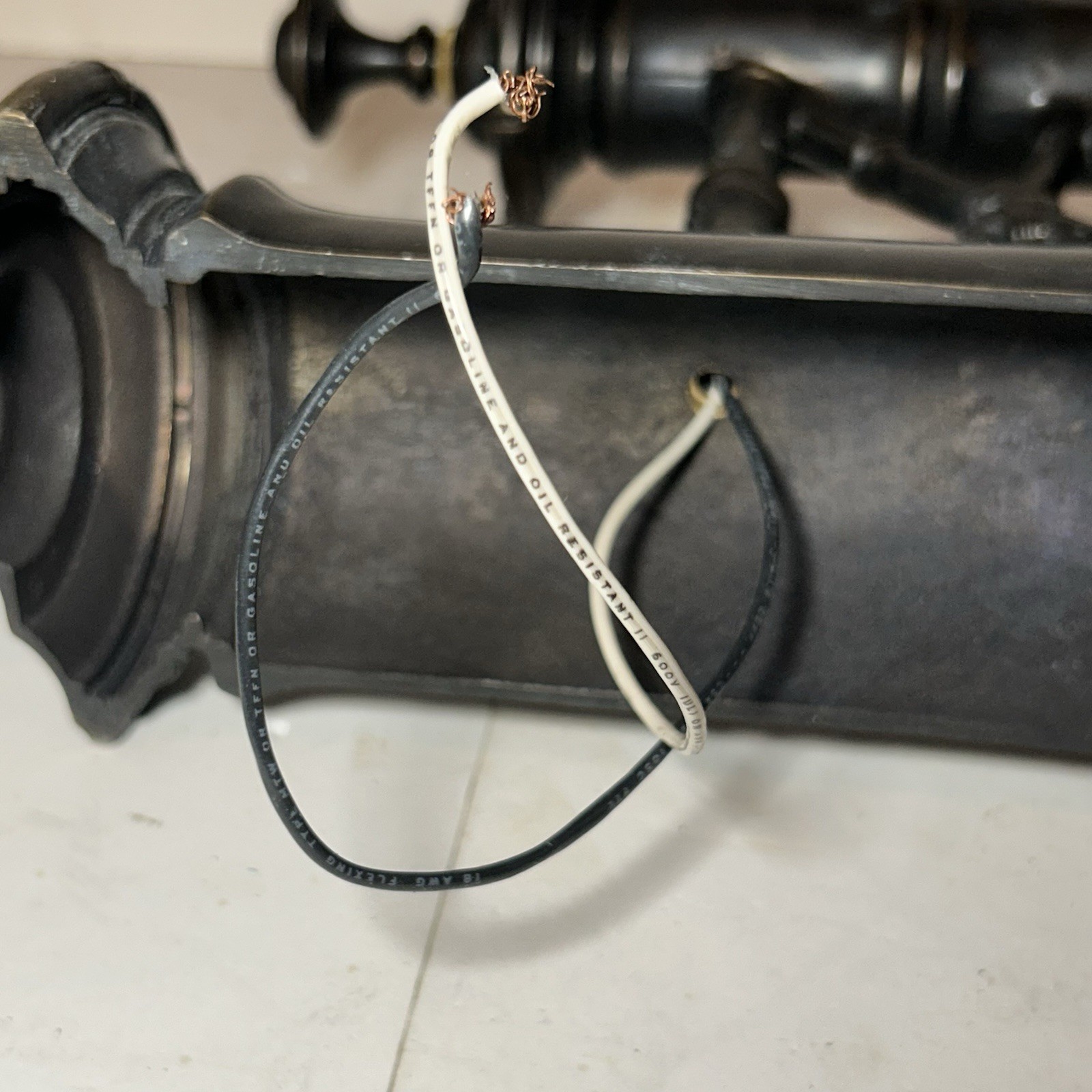 PAIR Vintage Decorative Arts Inc HUGE 31.75” Bronze / Brass Bamboo Wall Sconces