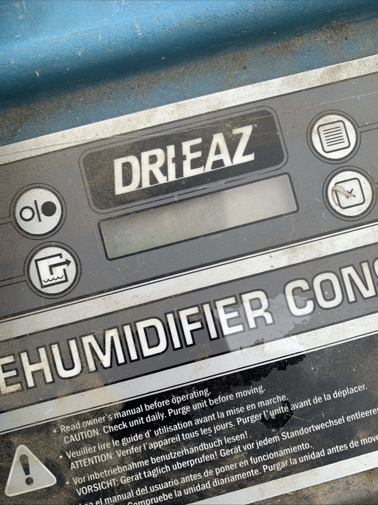 Dri-Eaz Evolution LGR Dehumidifier Turn On Needs Screen Cleaning ?? Hours