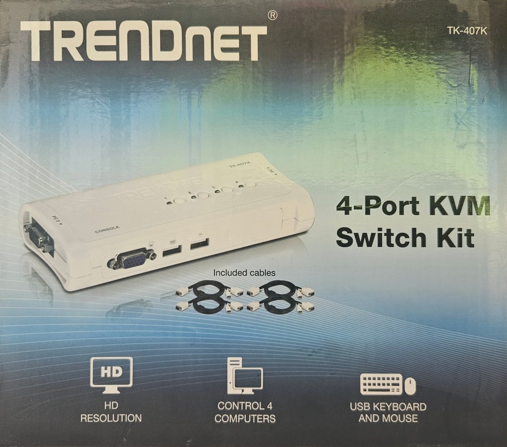 NEW TRENDnet  TK (TK407K) 4-Ports External KVM switch USB