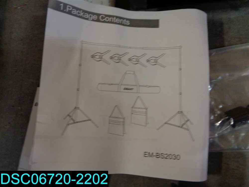 MISSING ONE CLIP EMART Photo Video Adjustable Background Stand Backdrop Support