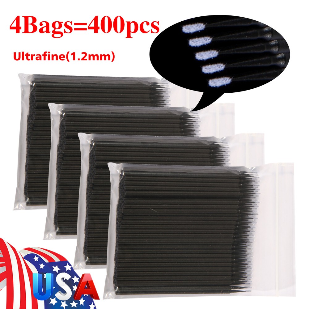 400 Micro Brushes Applicators Microbrush Dental (Regular, Fine, Super Fine) Eye