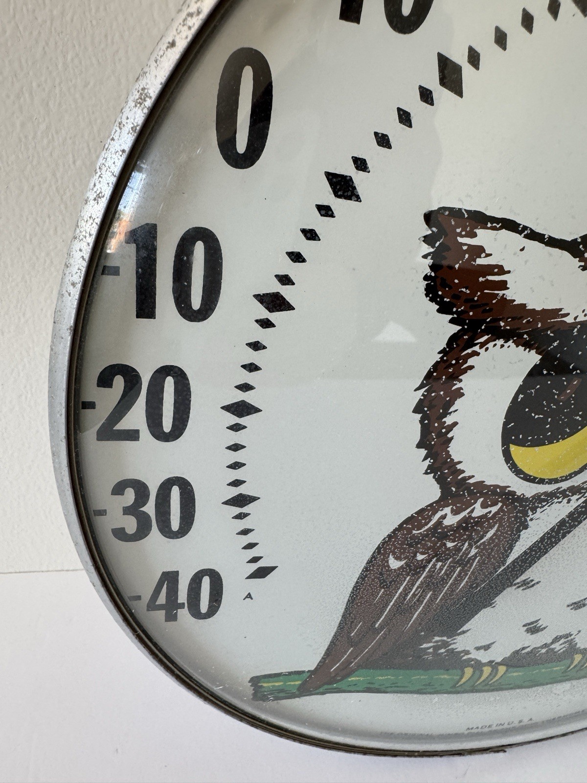 Vintage Original OWL Jumbo Dial Ohio Thermometer Company Outside USA SEE PHOTOS