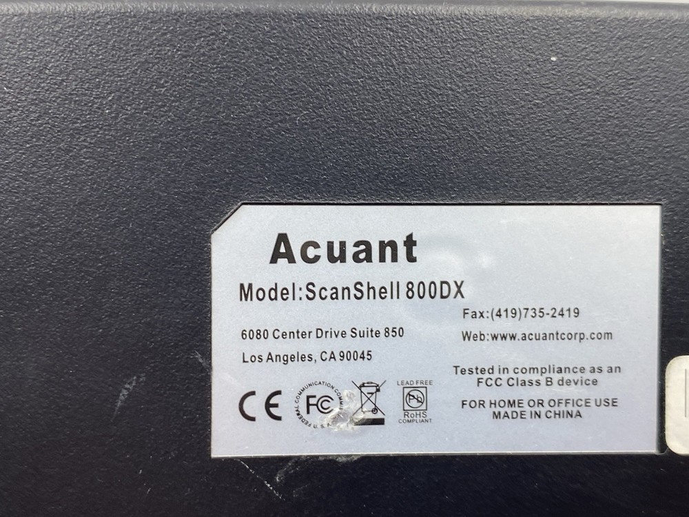 Acuant Scanshell 800DX Scanner with USB Cable
