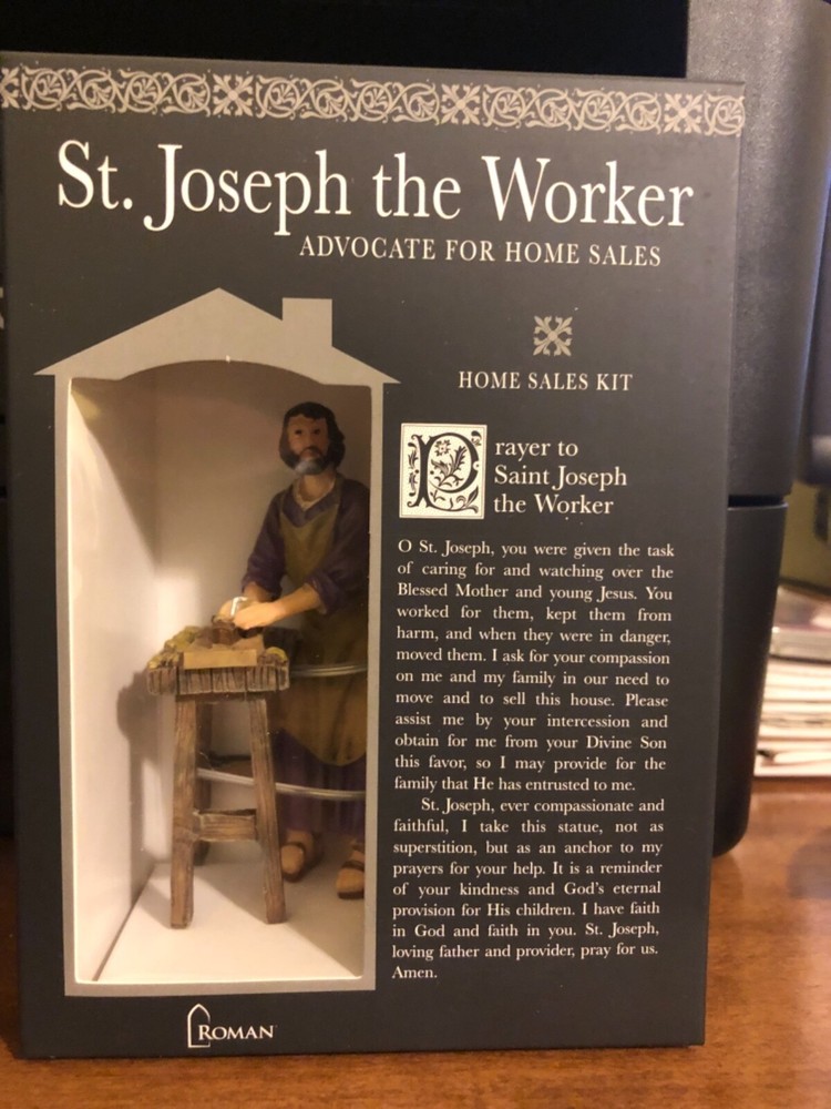 St. Joseph the Worker Small Statue Home Sales Kit Help Sell Your House 4” Saint