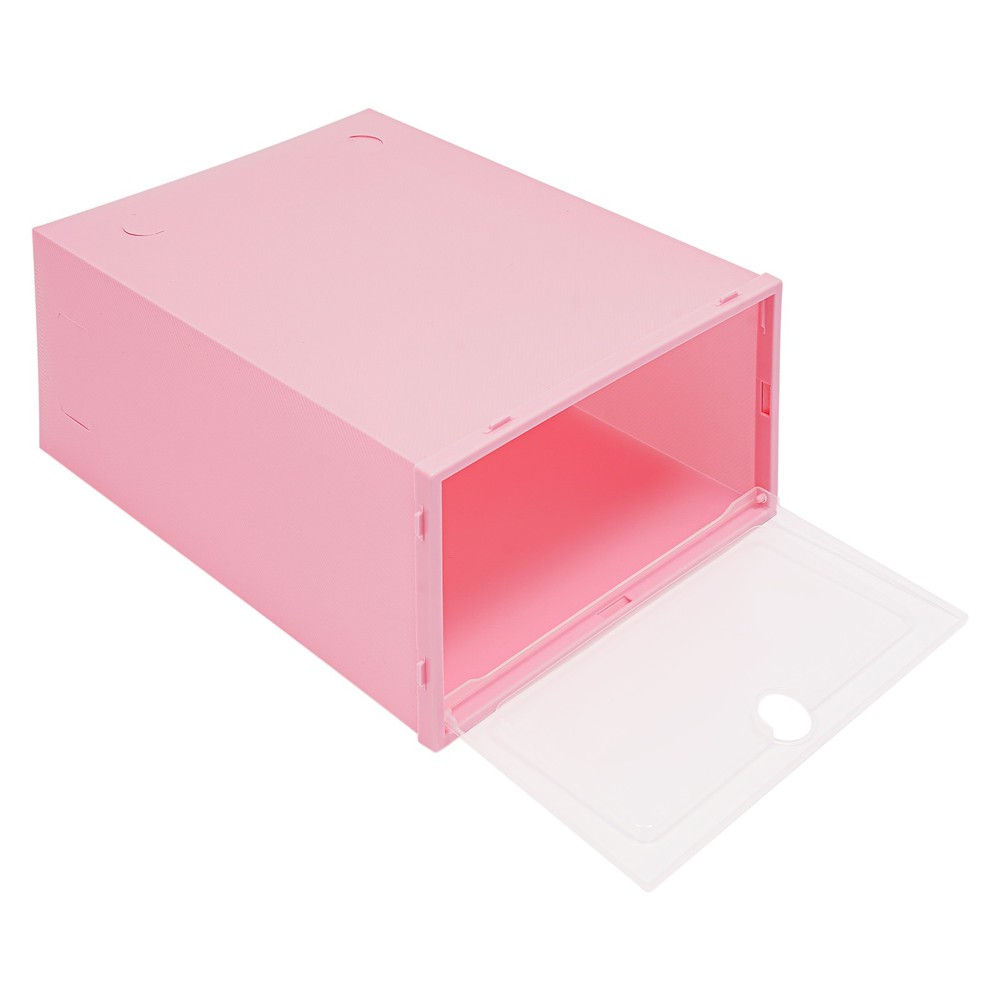 24 Pack Shoe Storage Boxes With Clear Flip Lid, Stackable Shoe Storage Organizer
