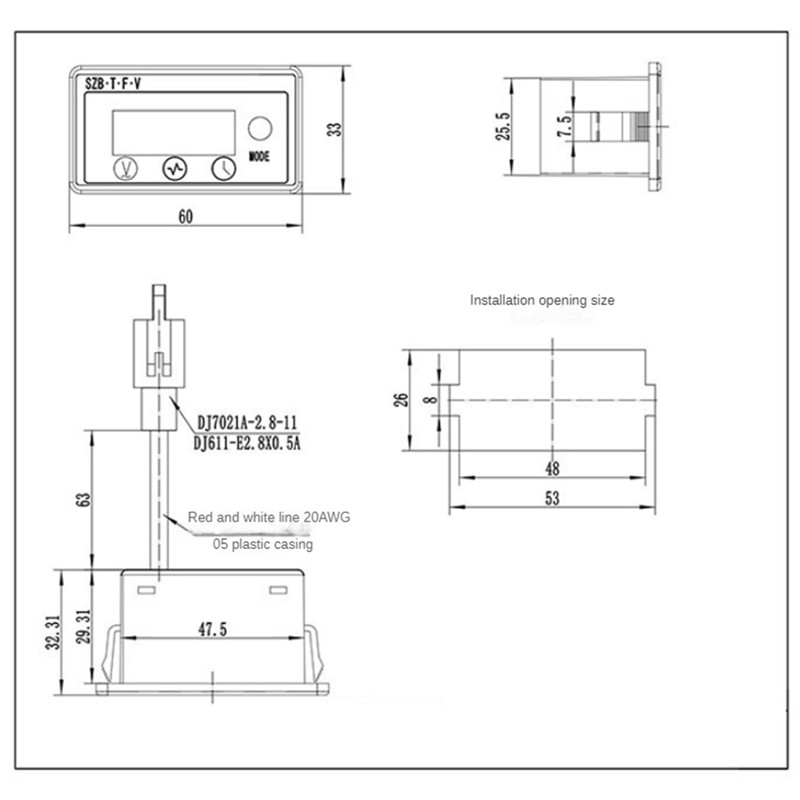 402C Generator Digital Display Meter, Precise, Fast Responding Mot6655
