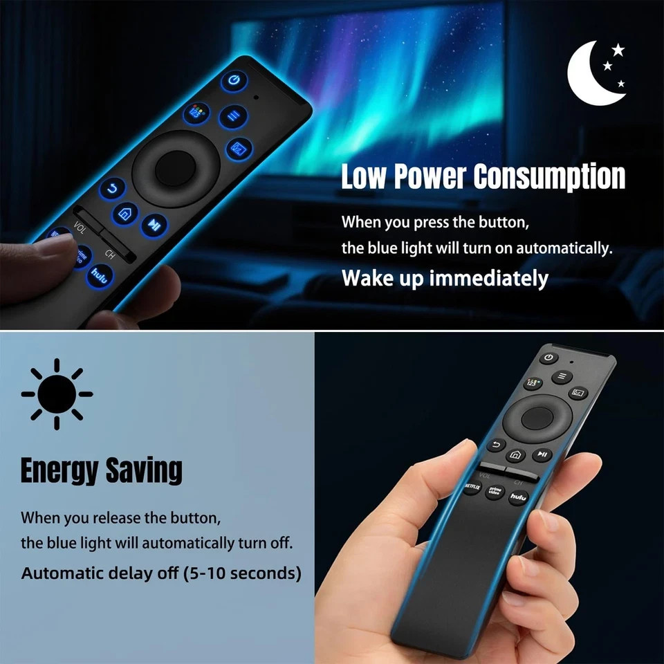 Backlit Universal Remote Control for Samsung Smart TV, Black
