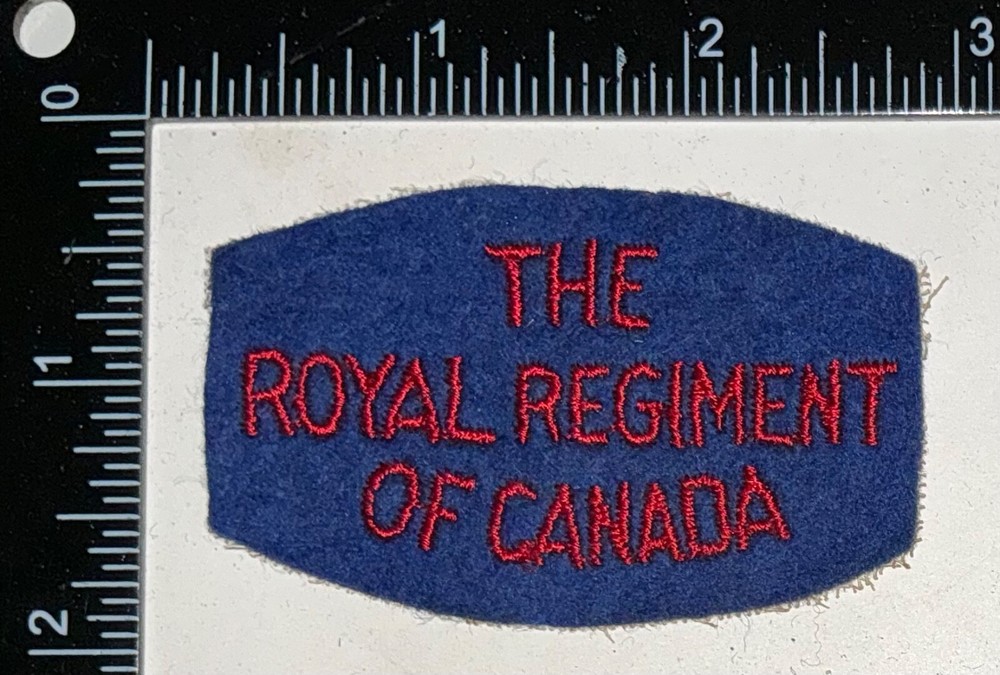 WWII Canada Canadian The Royal Regiment Patch Formation Title Flash