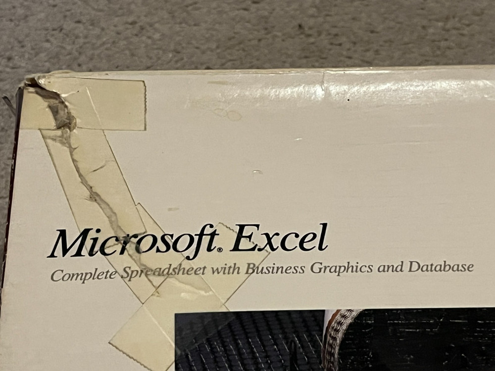 Microsoft Excel Basic File Maker Plus Vintage Rare 1987 WORKS