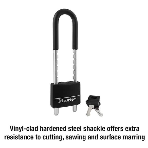 Master Lock Lock with Key, 2 in. Wide, Adjustable Shackle