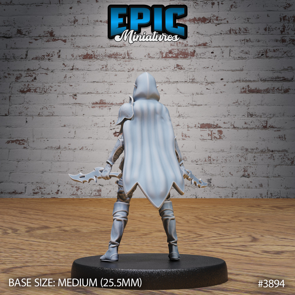 Elf Guild Rogue 3D Print D&D Miniatures Epic Miniatures