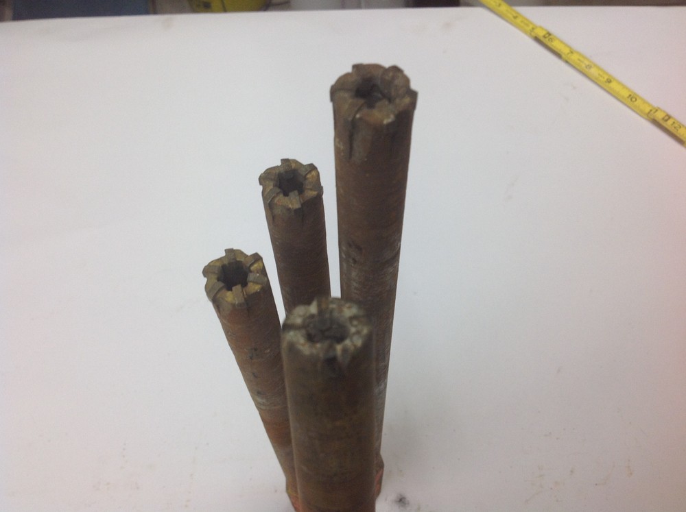 (4) 3/4" x 11 Thread Concrete Masonry CARBIDE Core Drill Bit USED