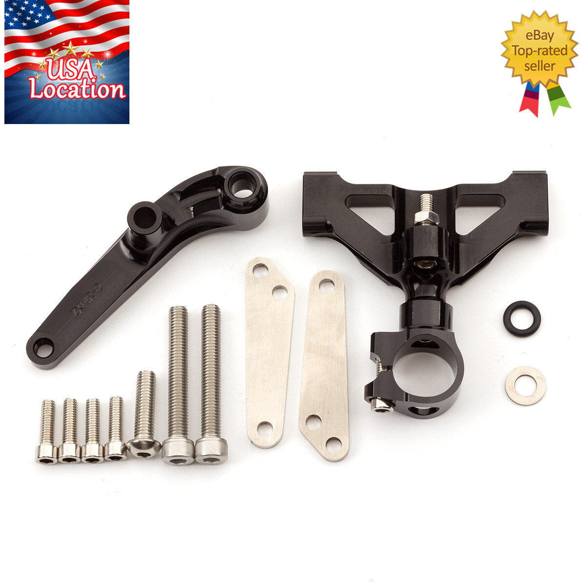 For Kawasaki Ninja ZX14R 2006-2022 Carbon Fiber Steering Damper Bracket Mounting