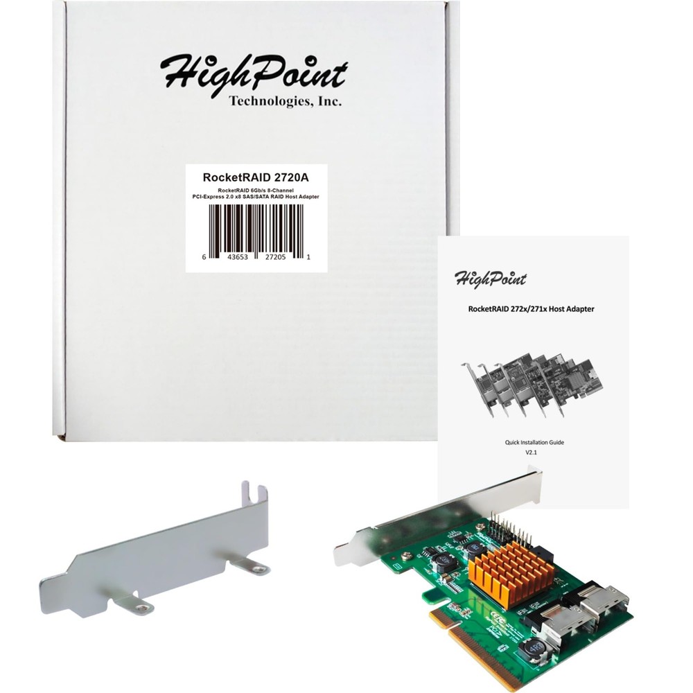 HighPoint RocketRAID 2720a PCIe 8 Channel 6Gbps SAS SATA RAID Controller