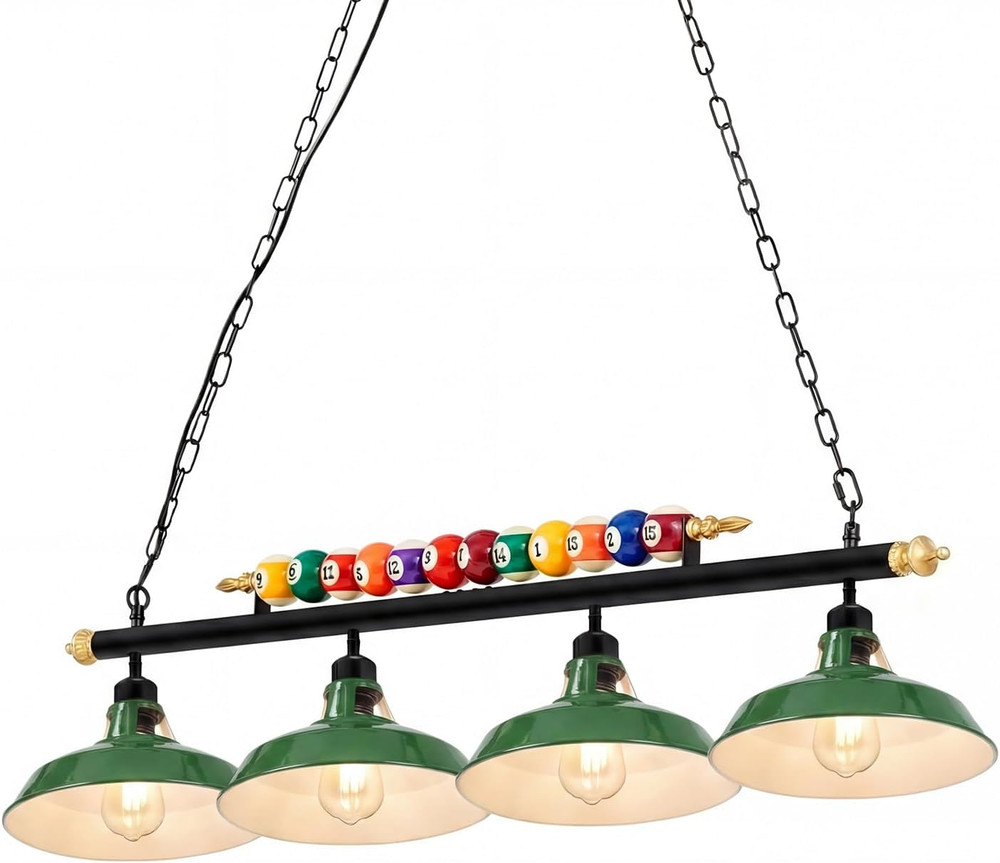 Adjustable Pool Table Lights for 7'-8' Billiard Light Hanging Pool Table Fixture