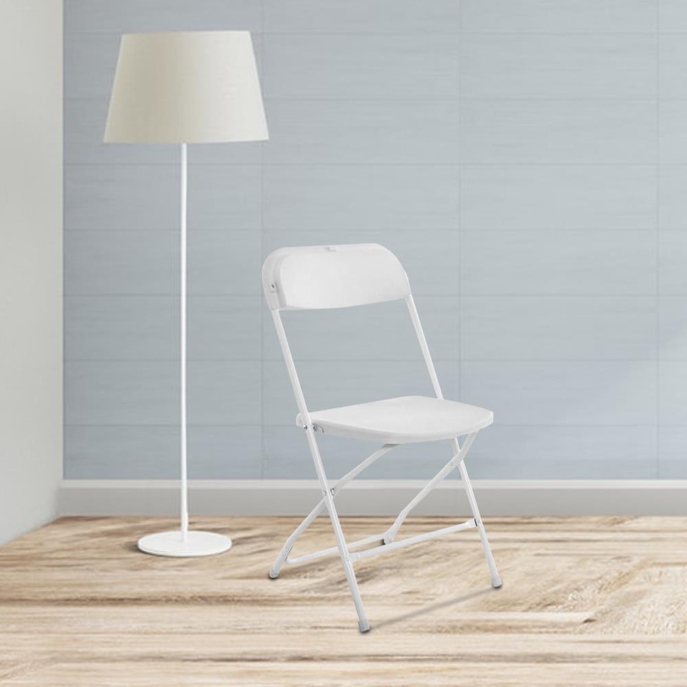 10 Pcs Plastic Folding Chairs Stackable Wedding Party Camping Dining Seats Home