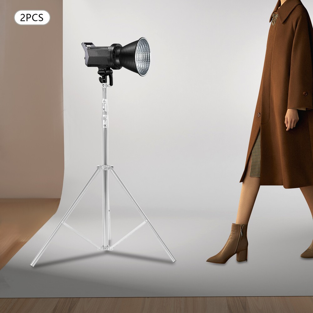 2pcs Adjustable Photography Light Stand Kit with Softbox and Backdrop Support