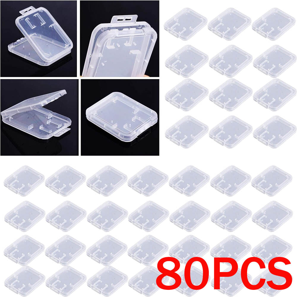 80x Case Holder for Micro SD SDHC Memory Card Box Storage Hard Plastic N865