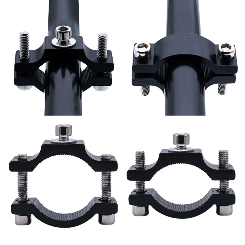 Handlebar LED Front Light Holder Clip Flashlight Torch Mount Bike Access