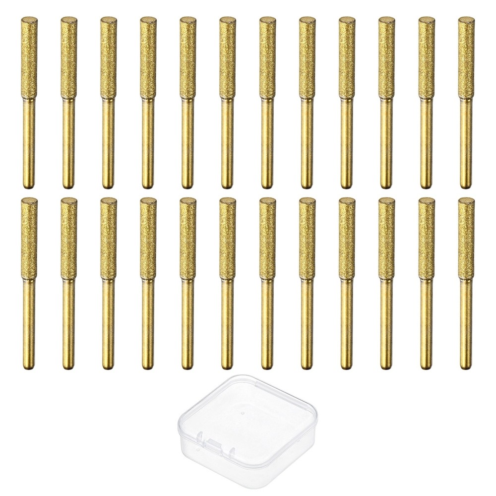Chainsaw Sharpener with Box [24pcs] - Chainsaw Sharpening - [Gold- 5/32 Inch]