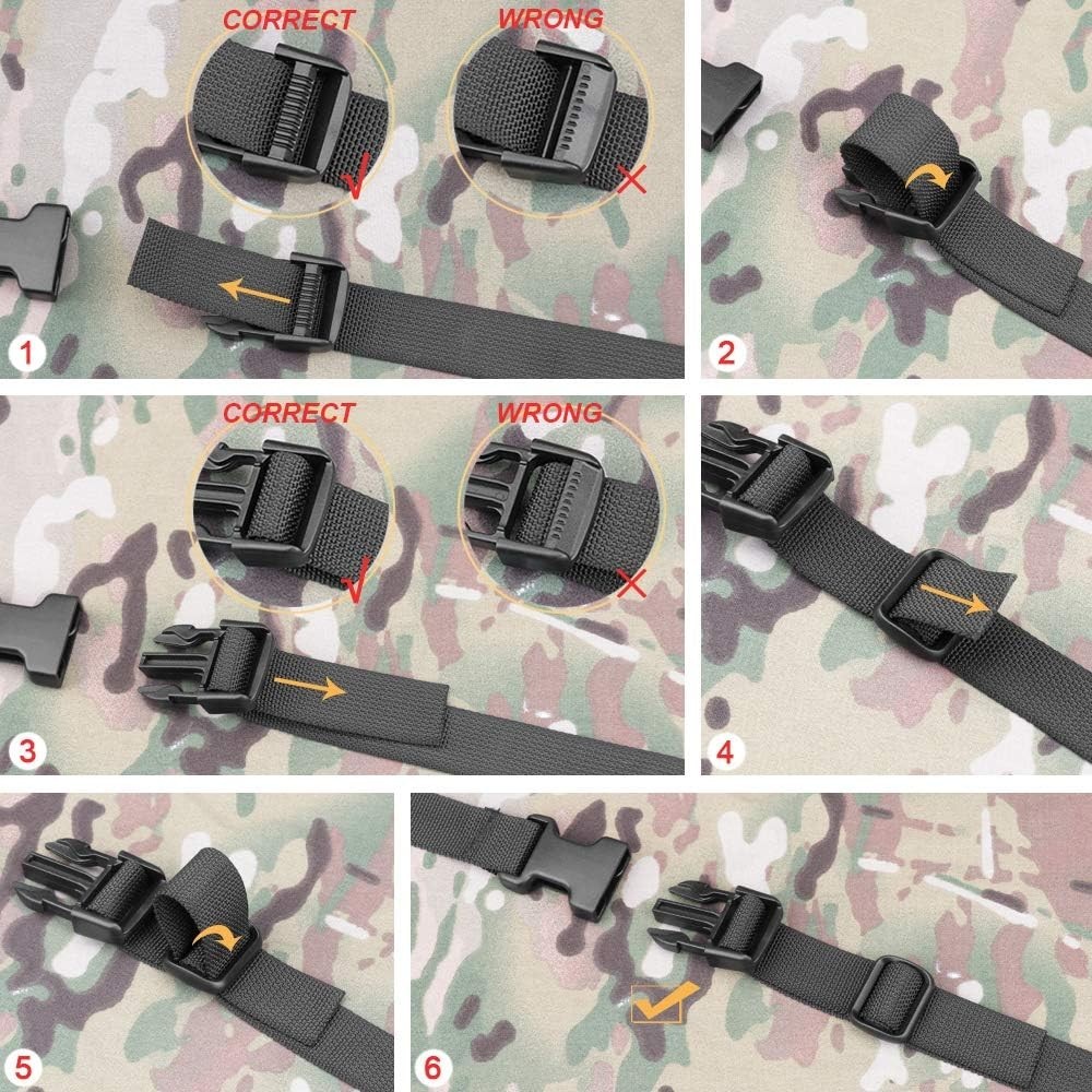 78" x 1" Strap Buckle Packing Straps Adjustable 1-Inch Belt