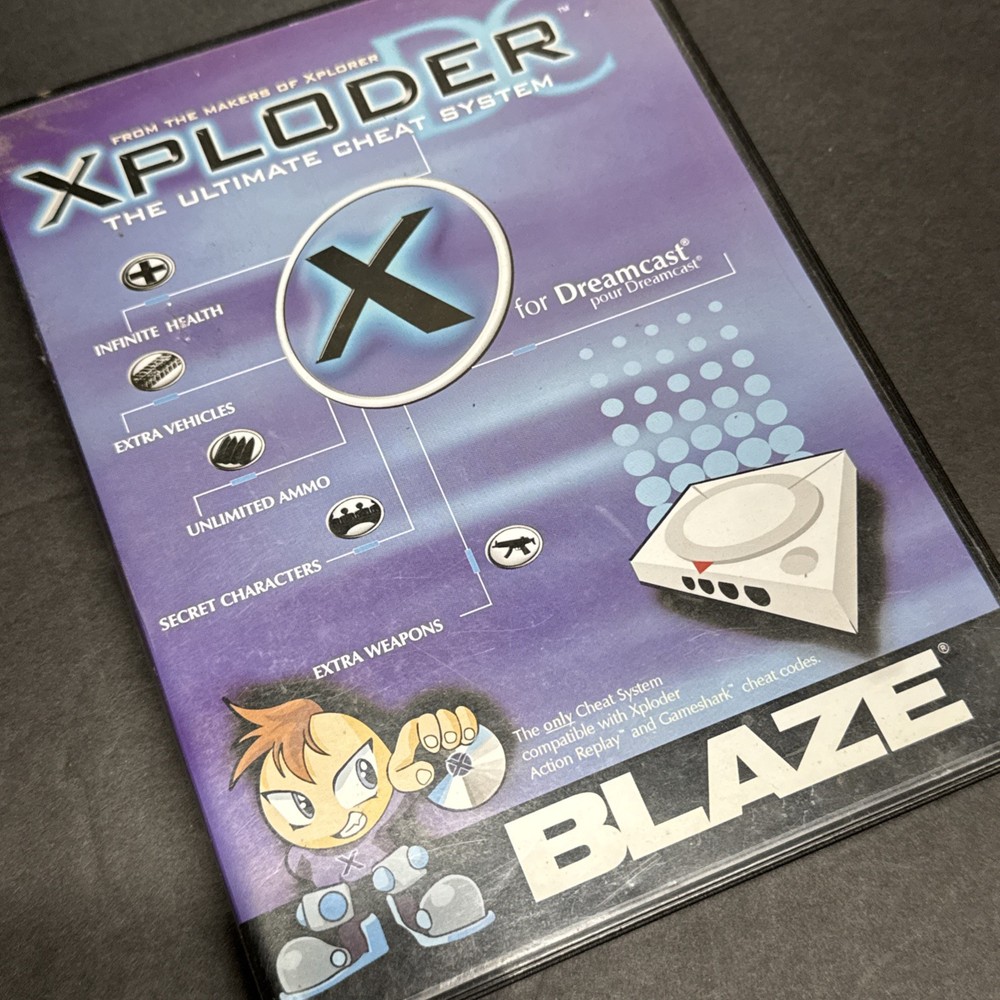 Sega Dreamcast Xploder The Ultimate Cheat System Blaze Game Disc