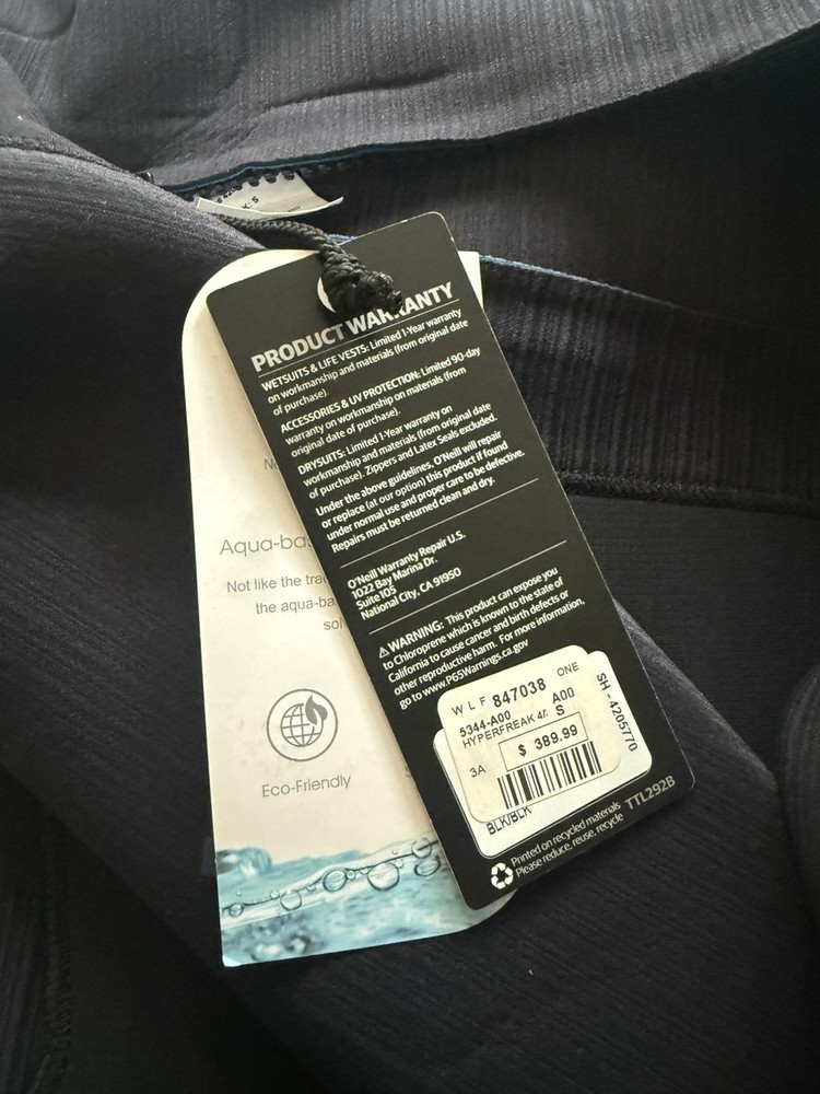 O'Neill Hyperfreak 4/3+ Wetsuit (Small, NWT)