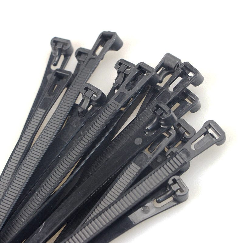 5.2mm Width Cable Ties Nylon Zip Tie Wraps Strong Long Multiple Size White/Black