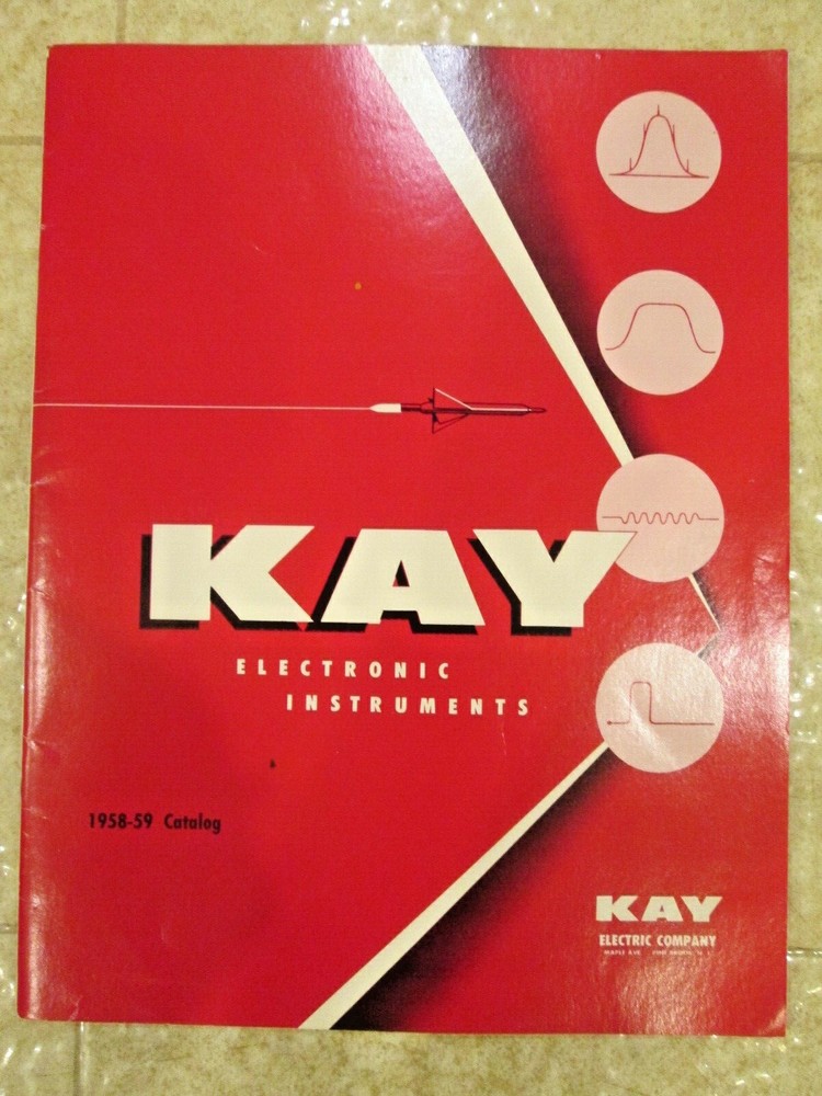 ORIGINAL 1958-59 KAY ELECTRONIC INSTRUMENTS CATALOG sound analysis,oscillators
