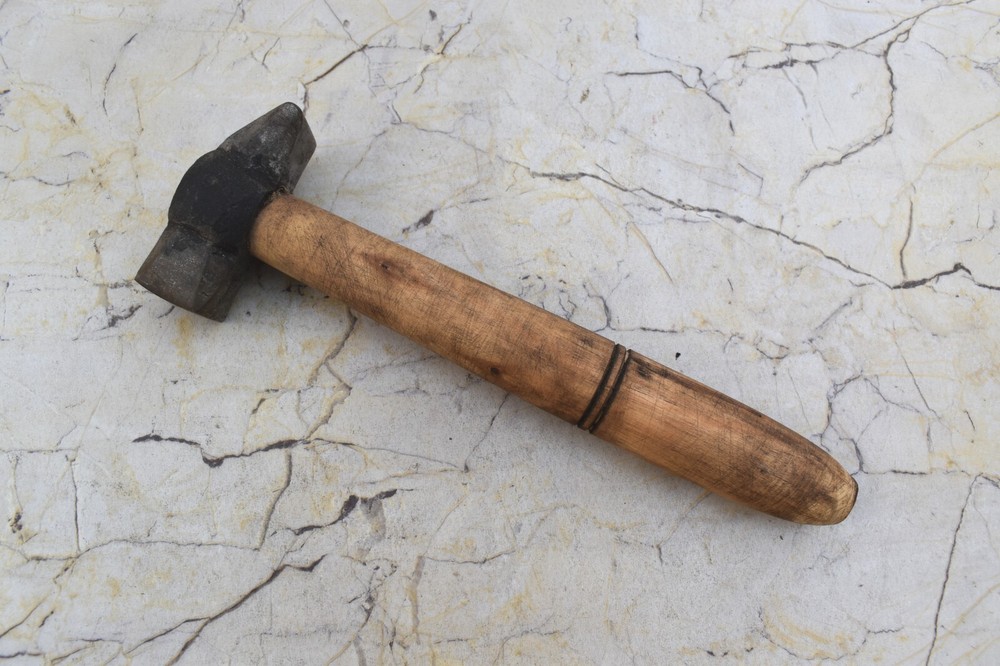 Hand forged Blacksmith Iron Hammer Wood Working Square Herd Hammer Tool Workshop