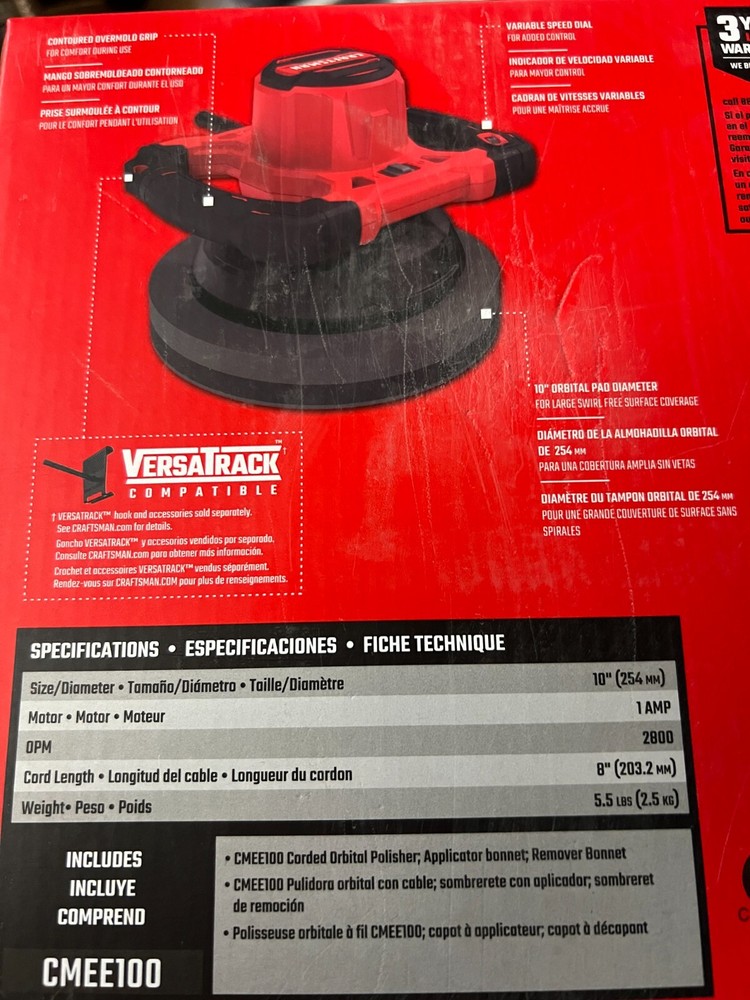 CRAFTSMAN 10-in Variable Speed Corded Polisher