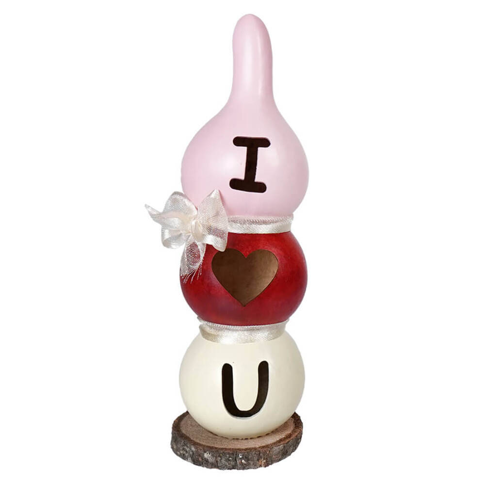 I Love You Valentine Mini Gourd Stack
