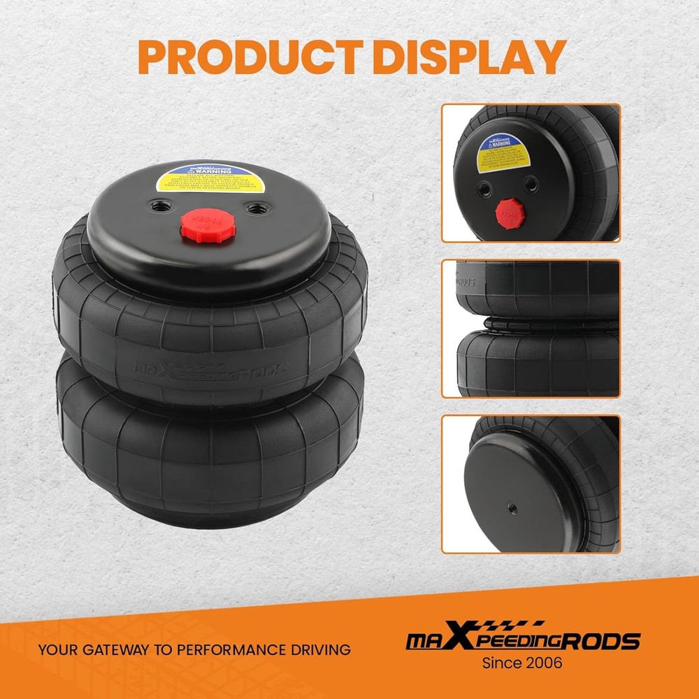 maXpeedingrods 2PCS Universal Air Suspension Spring Double Bellow