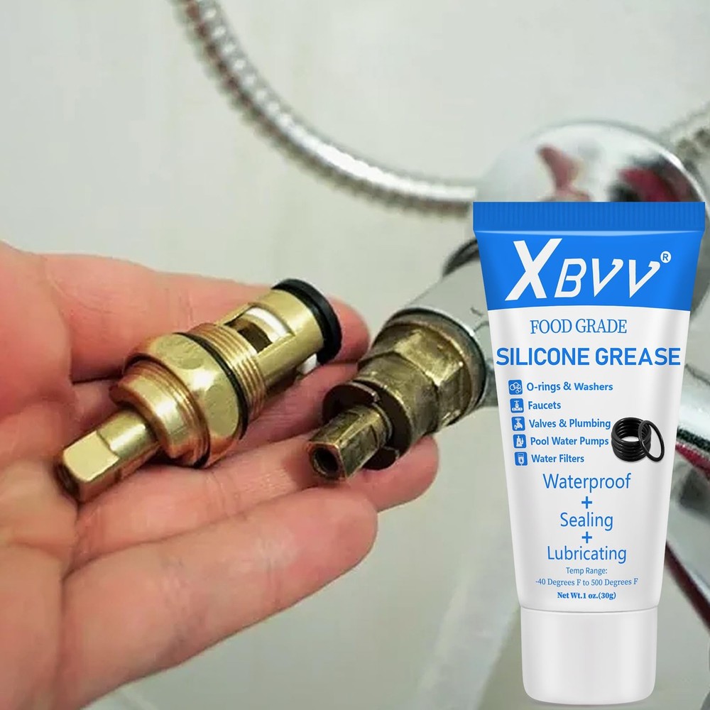 XBVV Plumber Silicone Grease 1-Pack Grease, translucent white