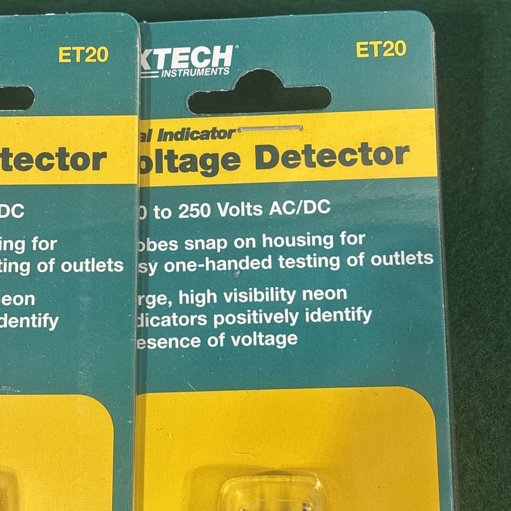 2- Extech ET20 Voltage Tester 100-250V AC/DC Electrical Circuit Detector