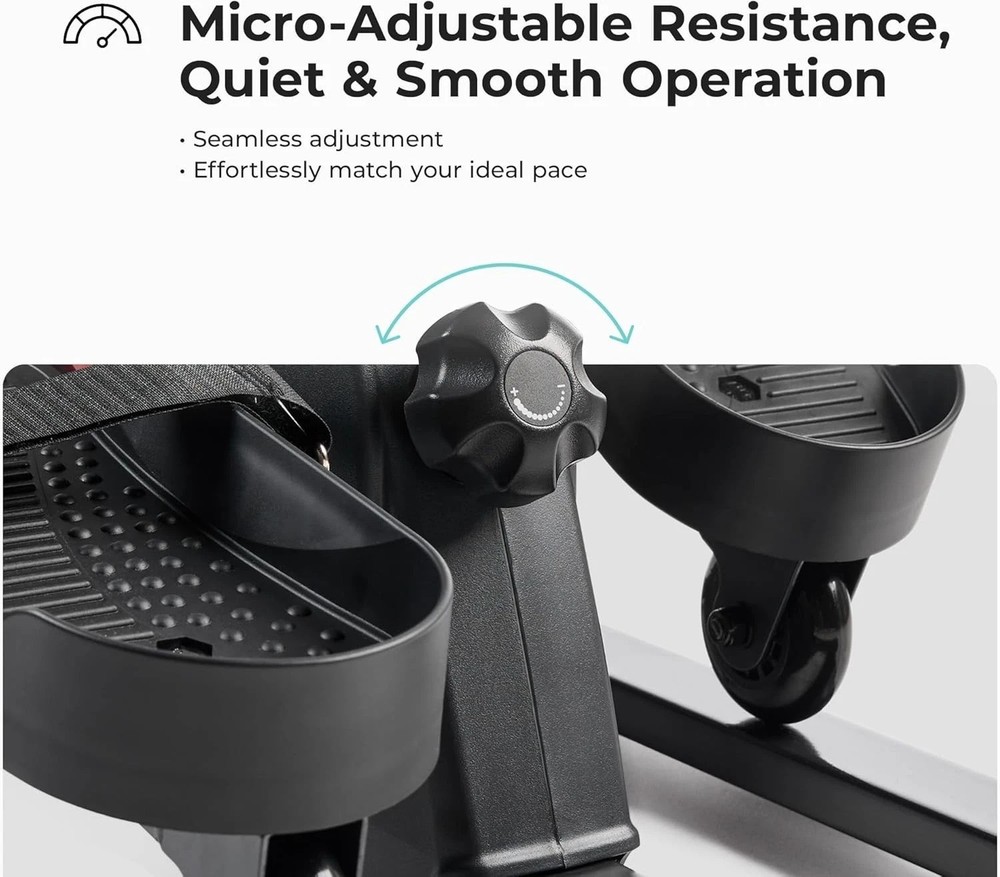 Sit and Pedal Mini Elliptical - Bluetooth Enabled, Adjustable, Safe for Seniors