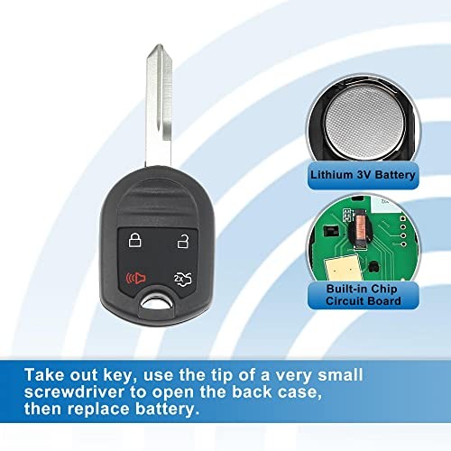 4 Button Car Keyless Entry Remote Control Replacement Key Fob Proximity Smart