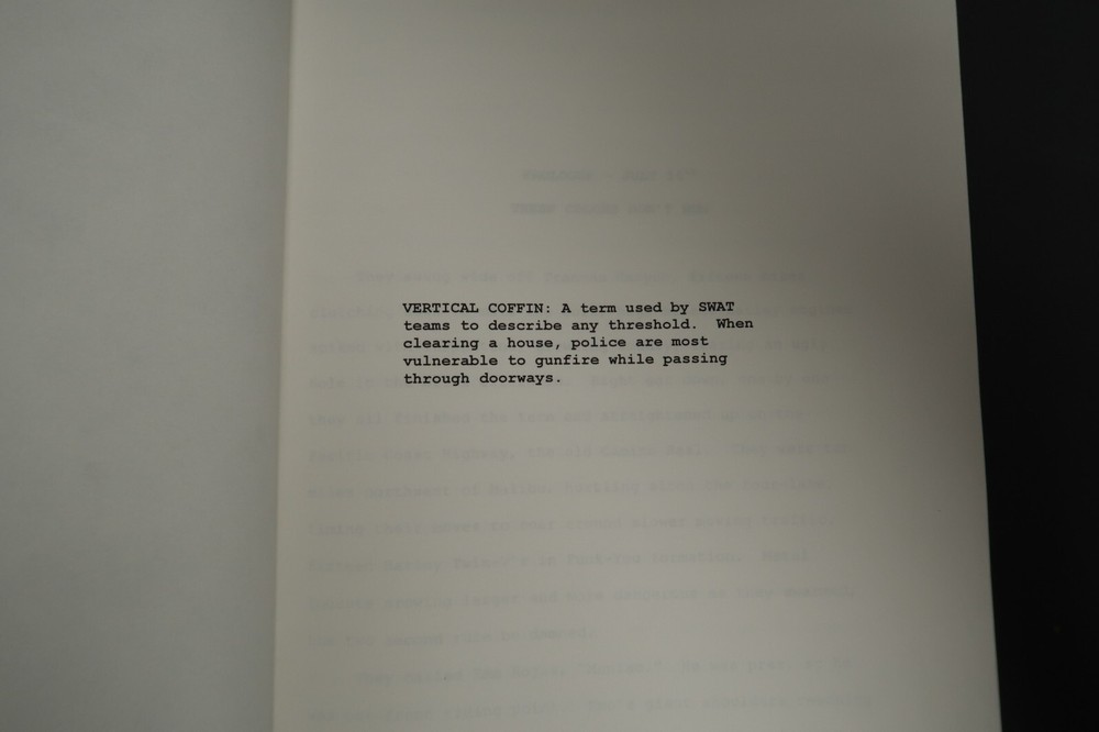 Vertical Coffin Original Book Script Stephen J. Cannell Studios Collection 2003