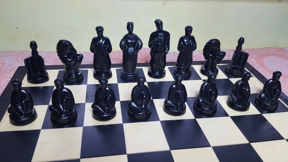 Ukrainian style Vintage Chess Set Soviet USSR
