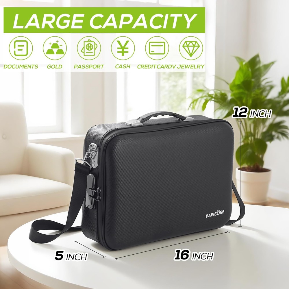 Fireproof Document Home Safe with Combination Lock, XL Hard Fireproof box