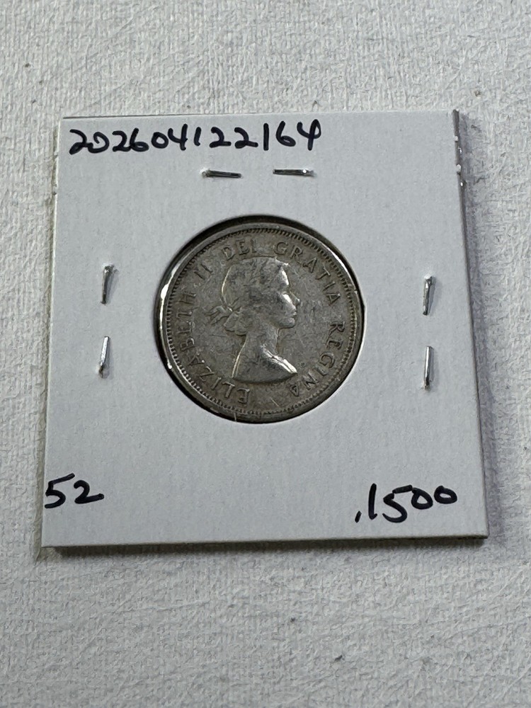 1964 Canada 25 Cents Silver Coin