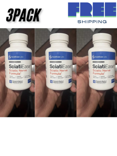 3 Pack SciatiEase Labs Sciati Ease Sciatic Nerve Formula 120 Cap NEW ! Exp 2027!