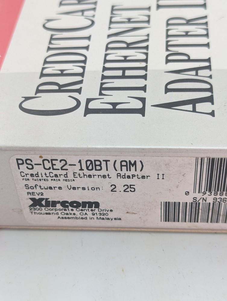 Sealed NOS Xircom Credit Card Ethernet Adapter IIPS Vtg Computing