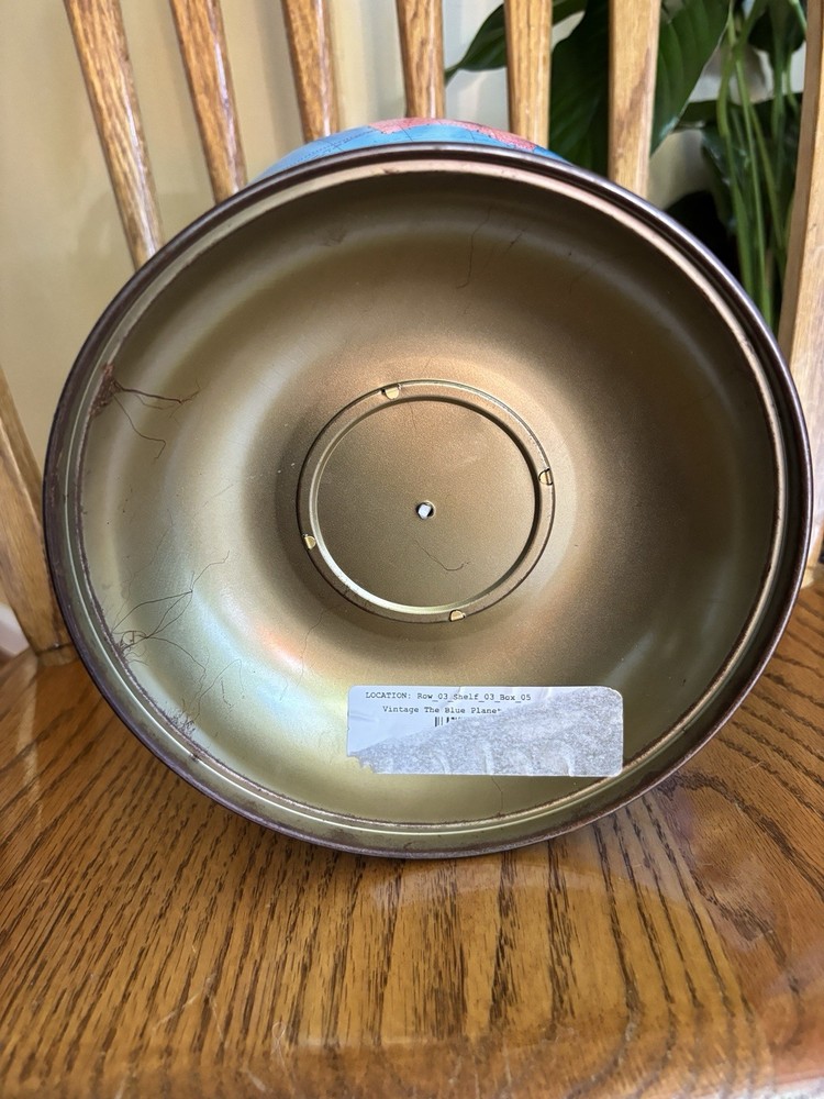 vintage the blue planet tin globe